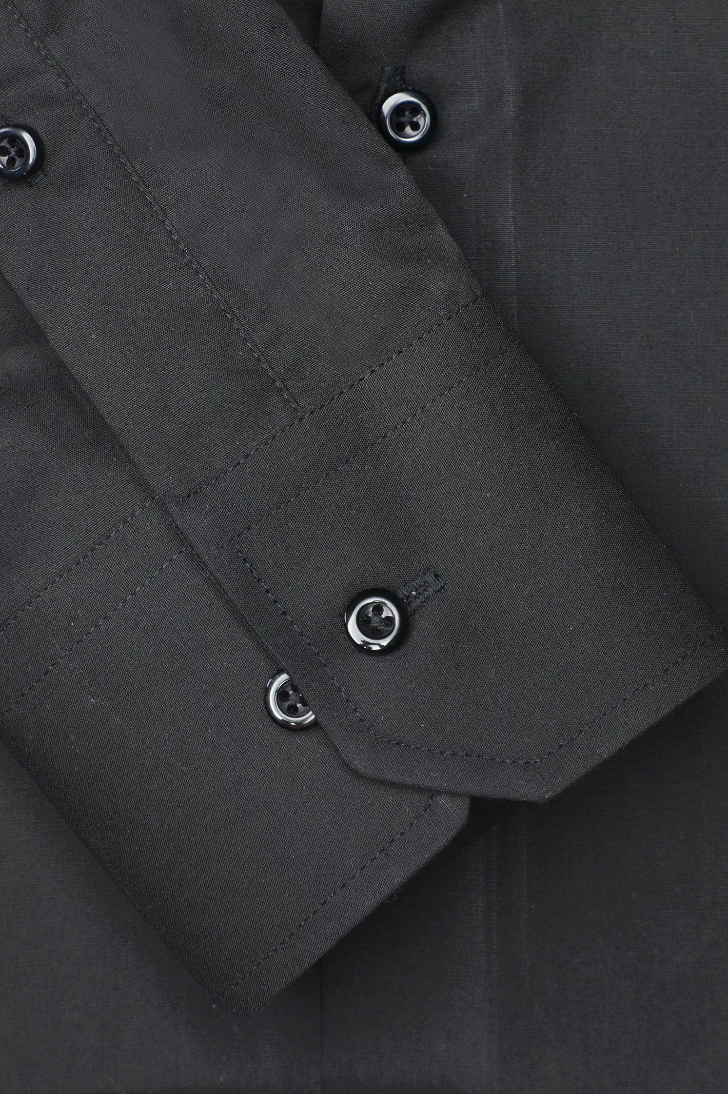 Black Plain Formal Shirt - Image 3