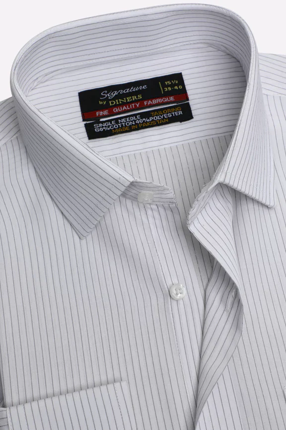 White Stripes Formal Shirt - Image 2