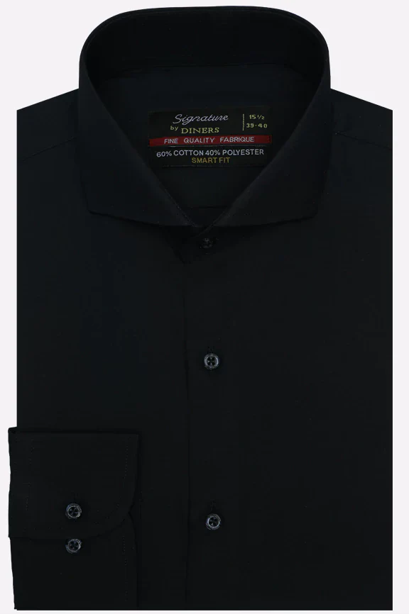 Navy Blue Plain Formal Shirt