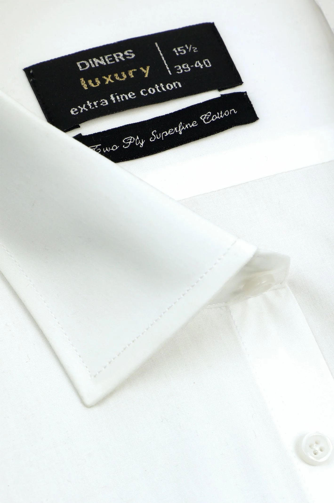 Off White Plain Formal Men Shirt - Image 2
