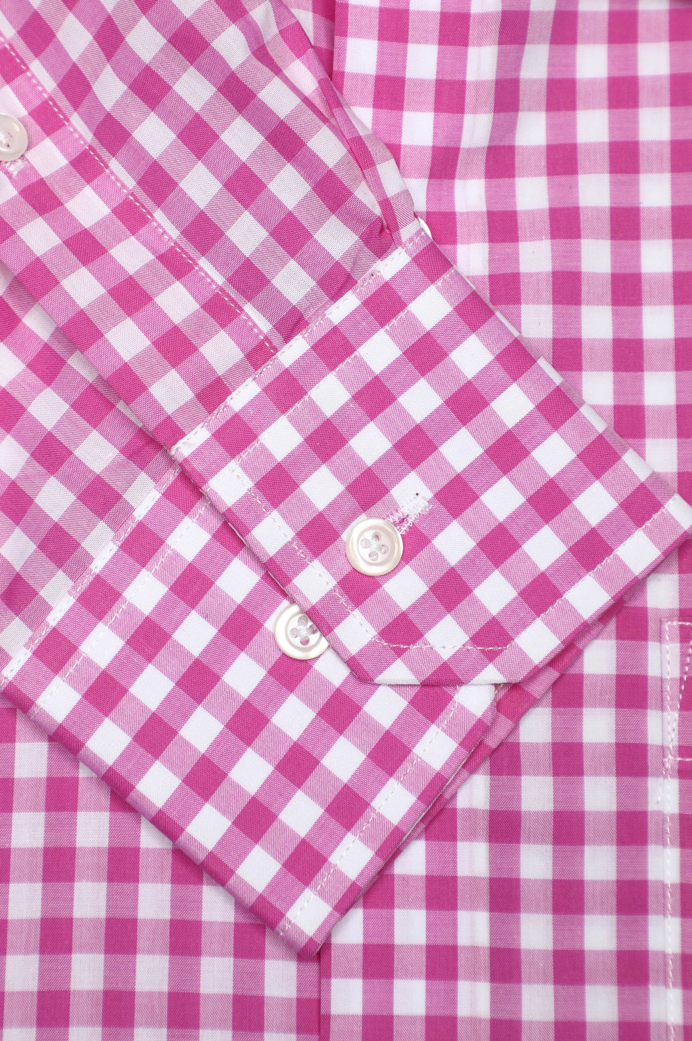 Purple Gingham Check Formal Shirt - Image 3