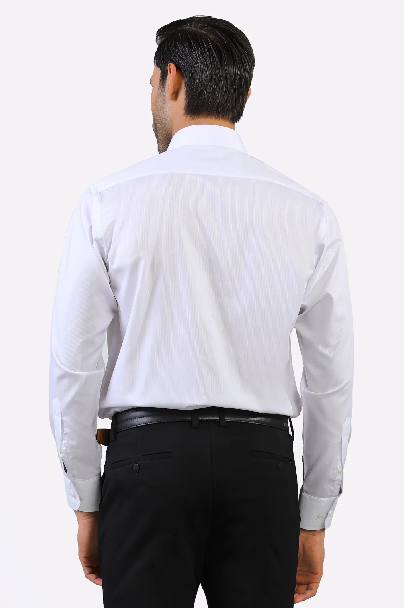 White Textured Formal Shirt - Image 5