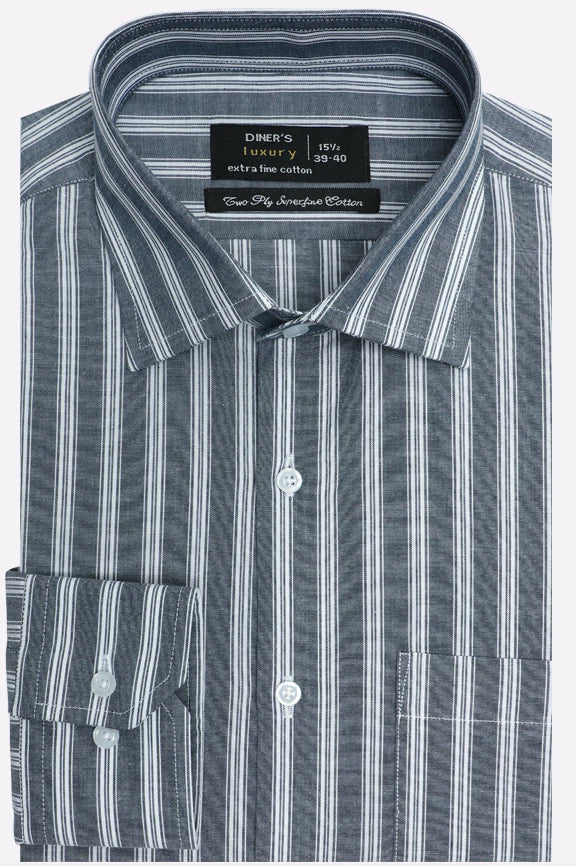 Dark Blue Fine Stripes Formal Shirt