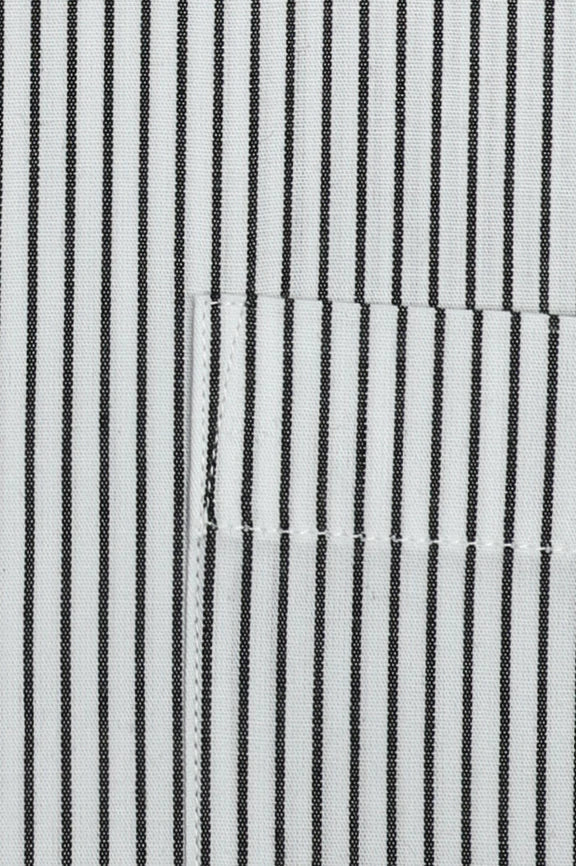 White Pinstripe Formal Shirt - Image 4