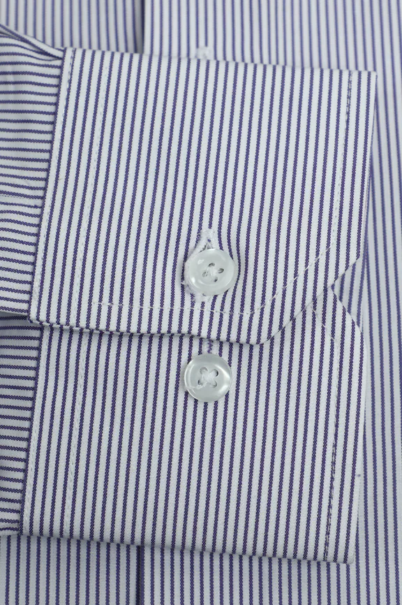 Purple Pinstripe Formal Shirt - Image 3