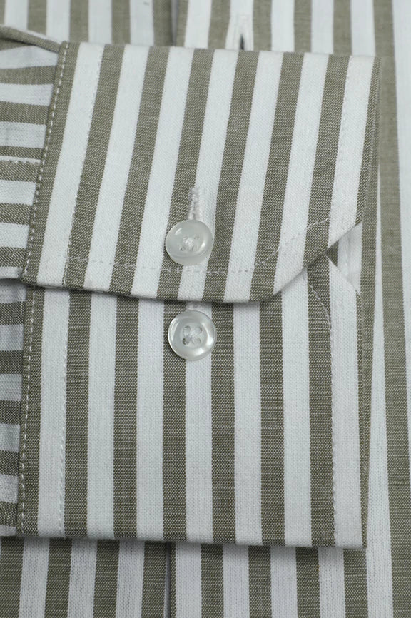 Green Bengal Stripes Formal Shirt - Image 3