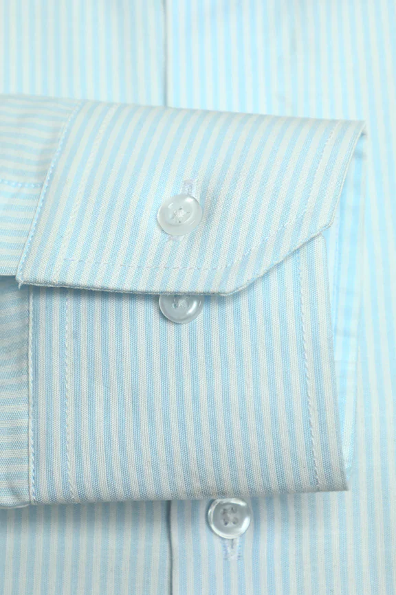 Sky Blue Bengal Stripes Formal Shirt - Image 3