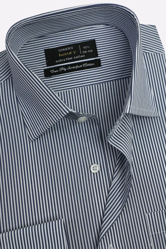 Blue Bengal Stripes Formal Shirt - Image 2
