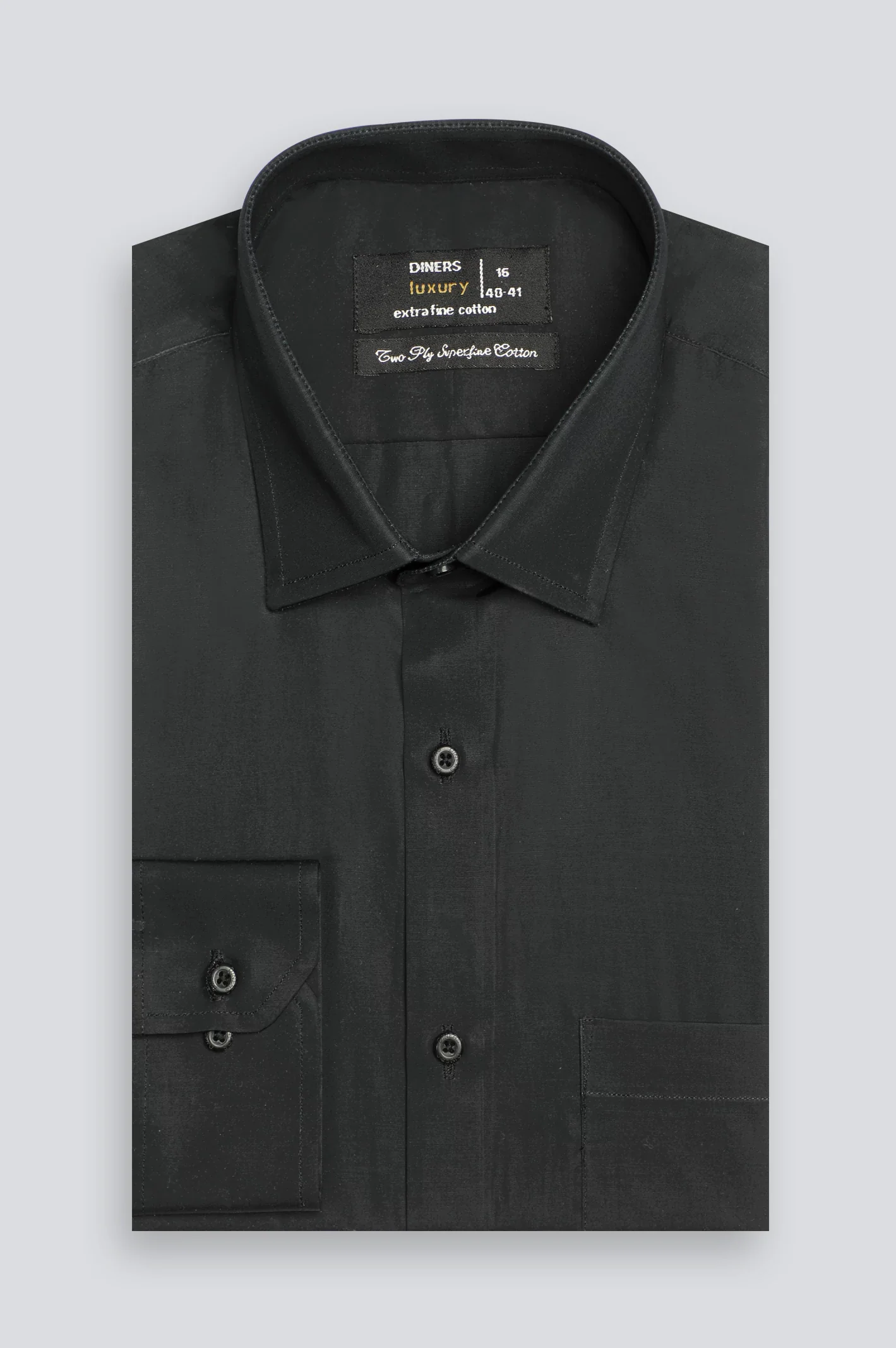 Black Plain Formal Shirt