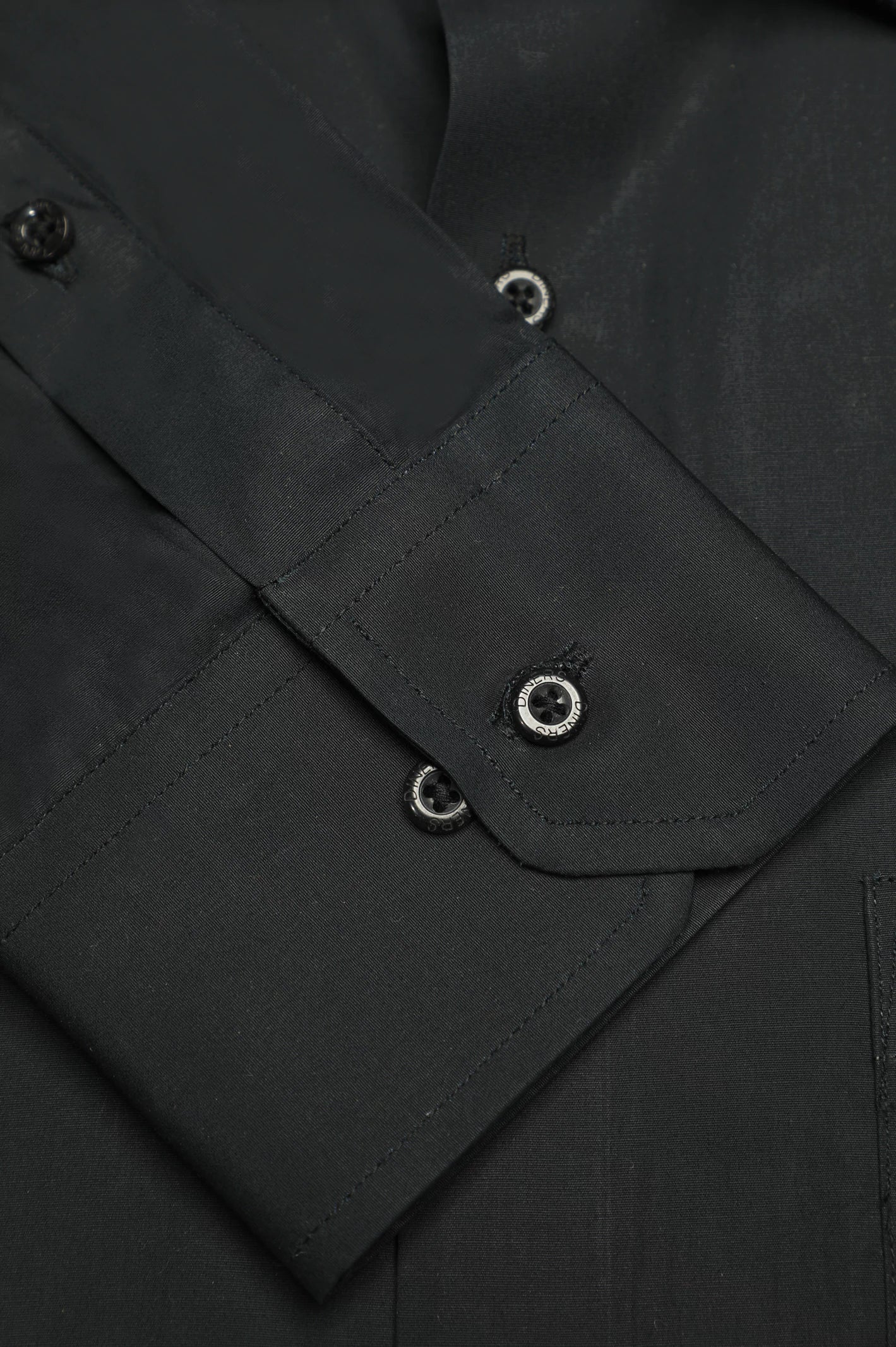 Black Plain Formal Shirt - Image 3