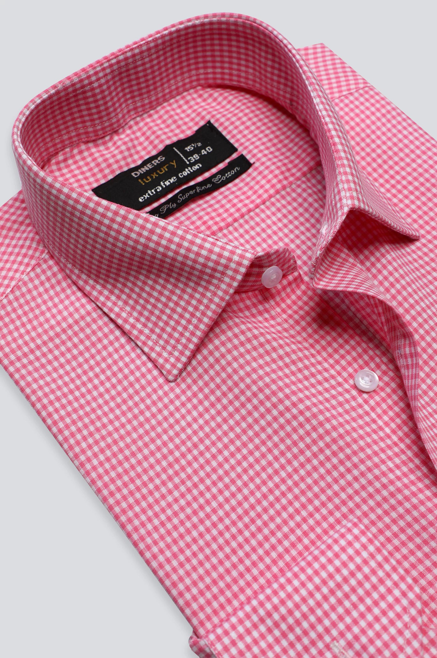 Pink Mini-Check Formal Shirt - Image 2
