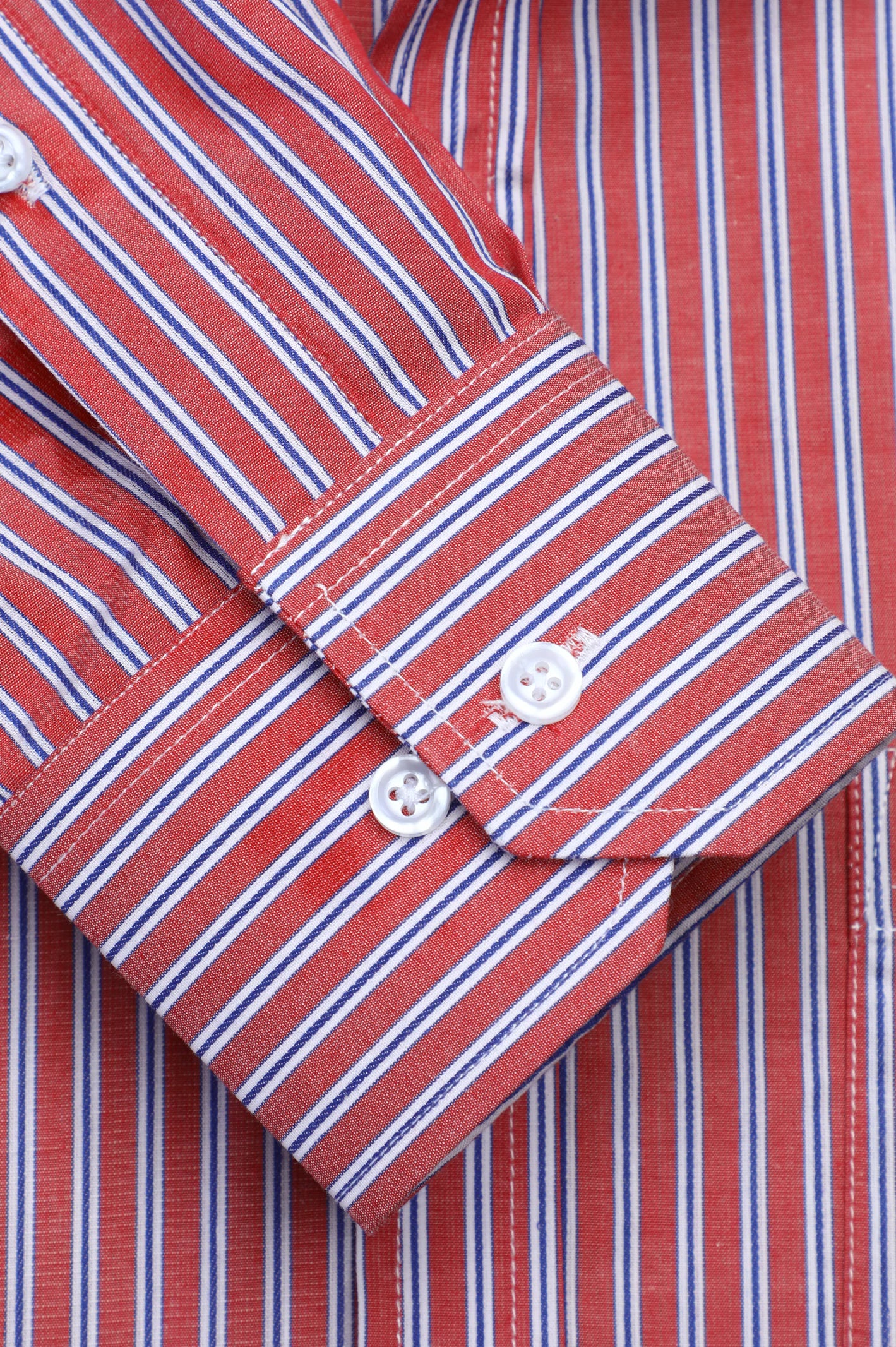 Red Bengal Stripe Formal Shirt - Image 3