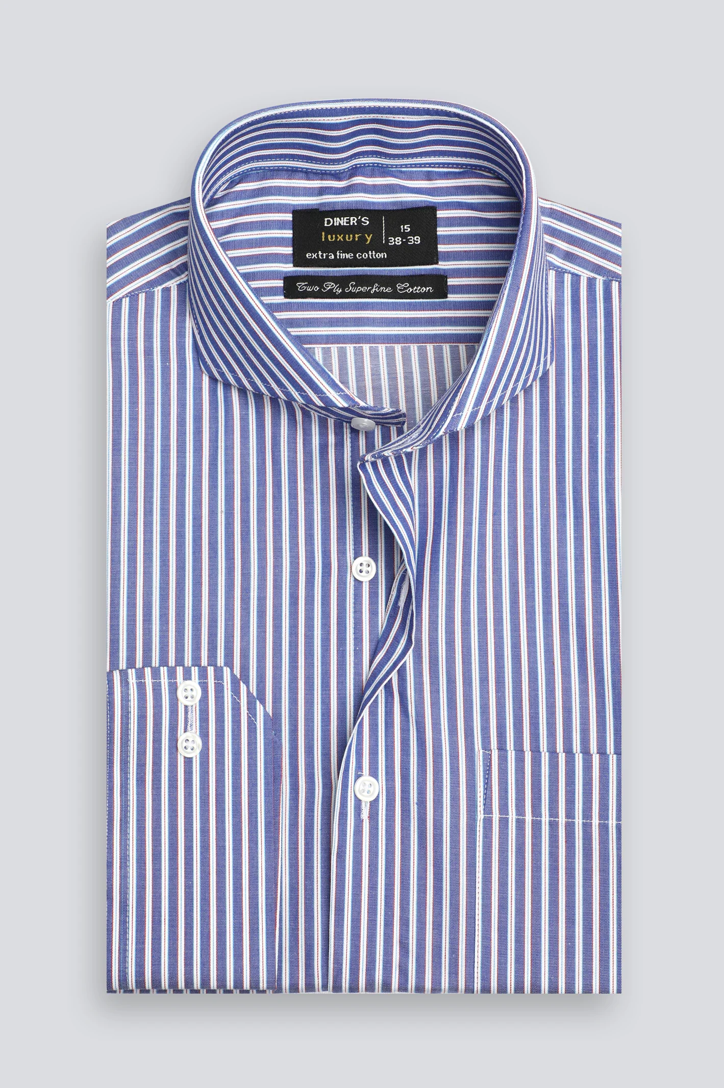 Blue Bengal Stripe Formal Shirt - Image 4