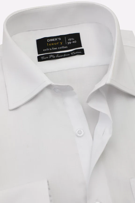White Plain Formal Shirt - Image 2