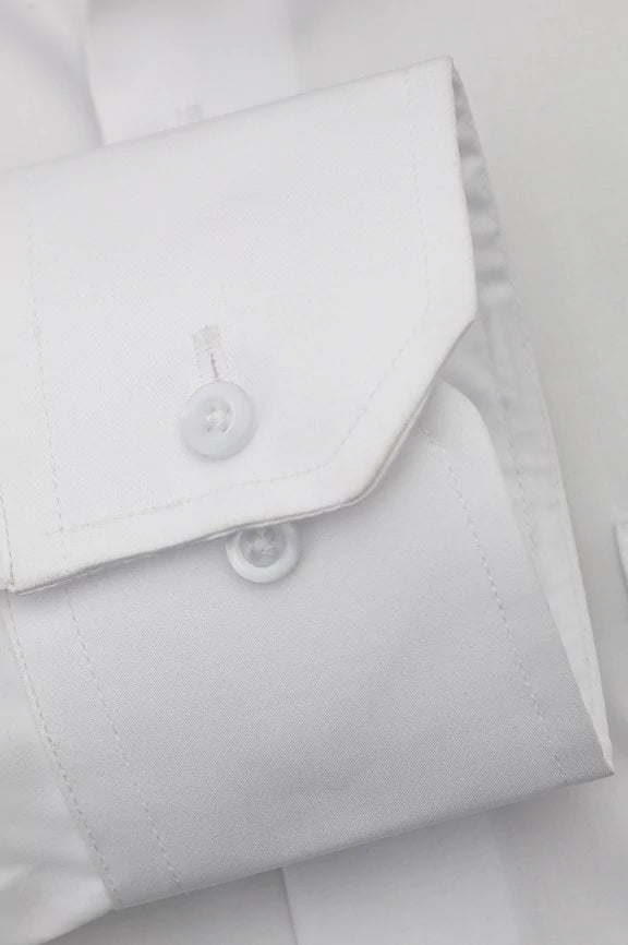 White Plain Formal Shirt - Image 3