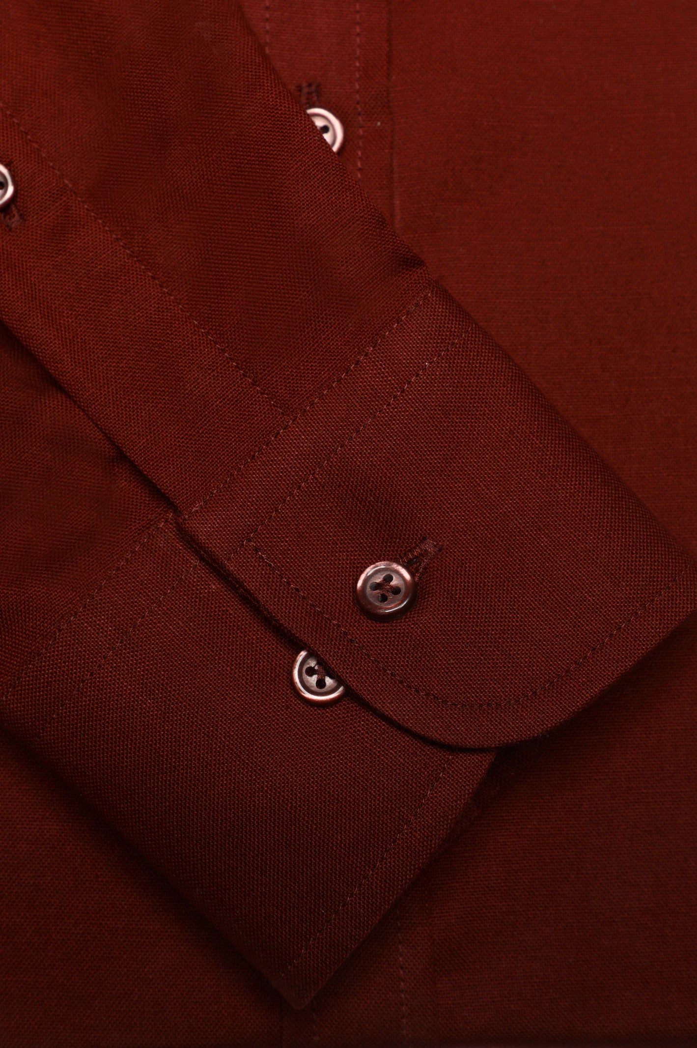 Maroon Plain Formal Shirt - Image 3