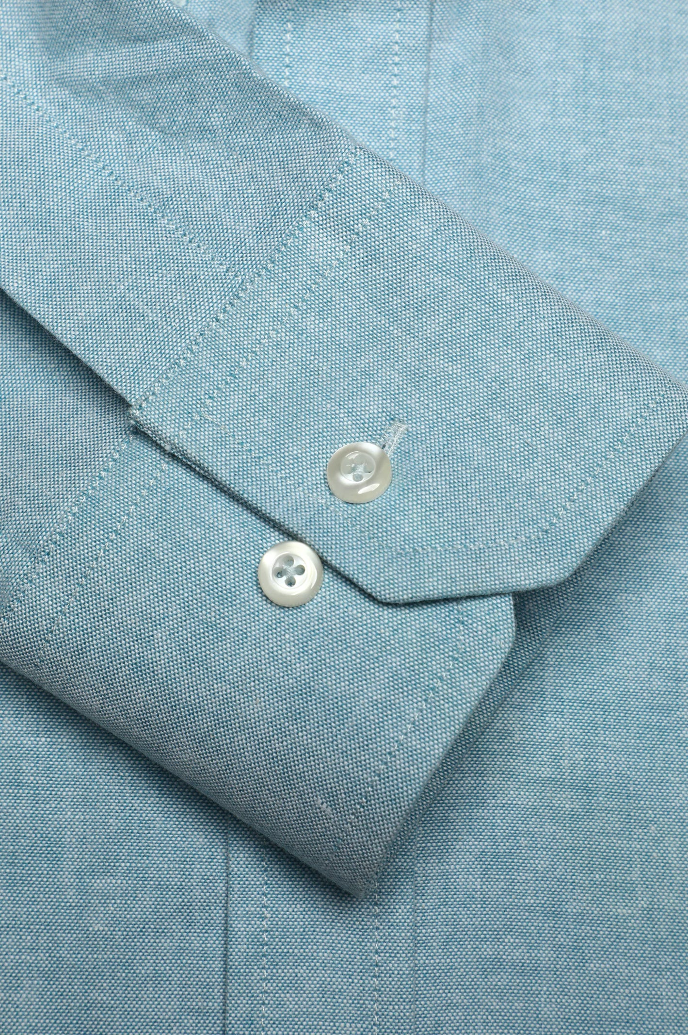 Green Textured Formal Shirt - Image 3