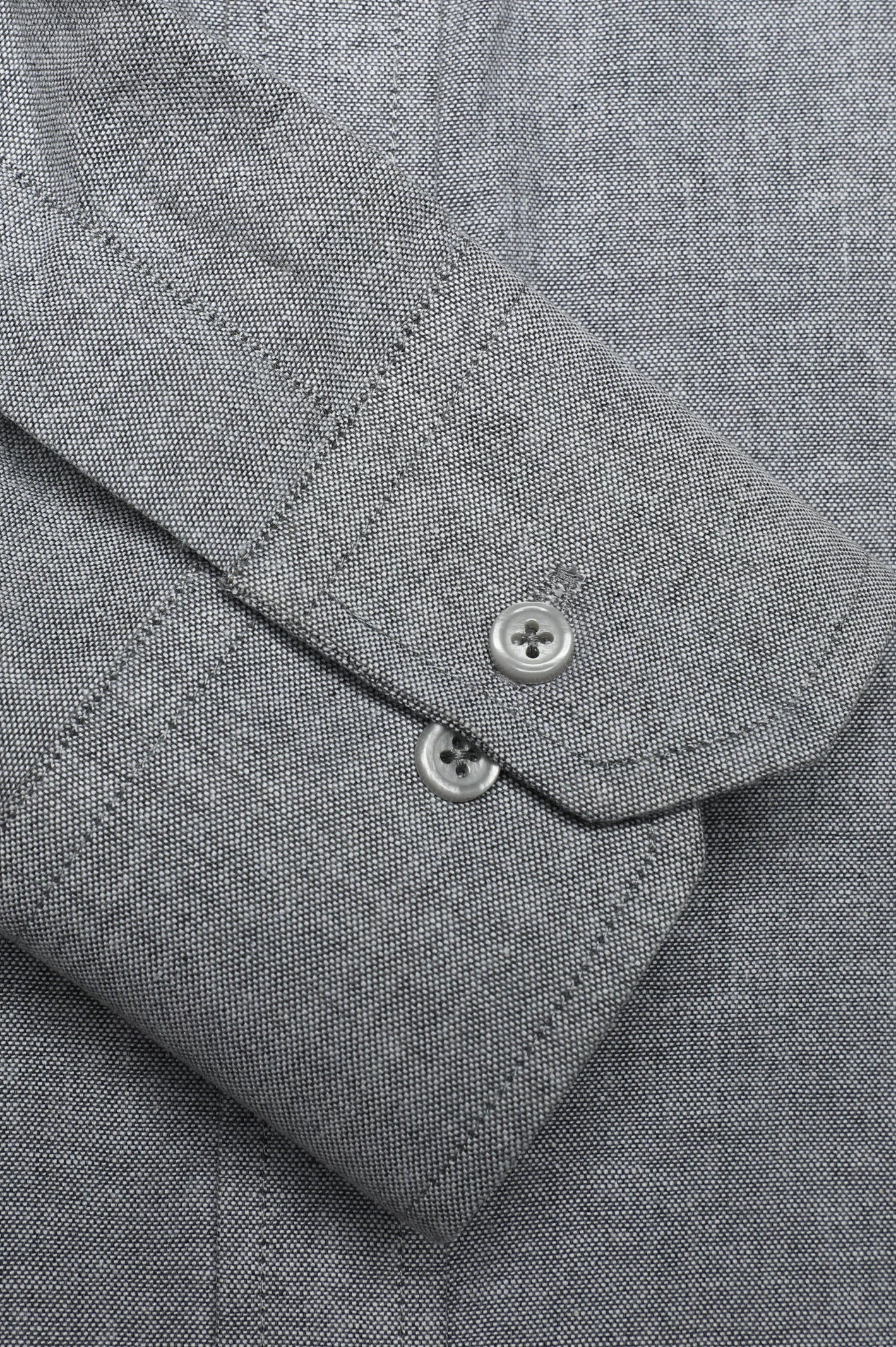 Grey Textured Formal Shirt - Image 3