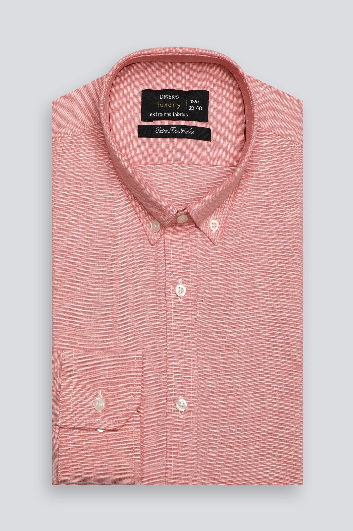 Peach Textured Formal Shirt