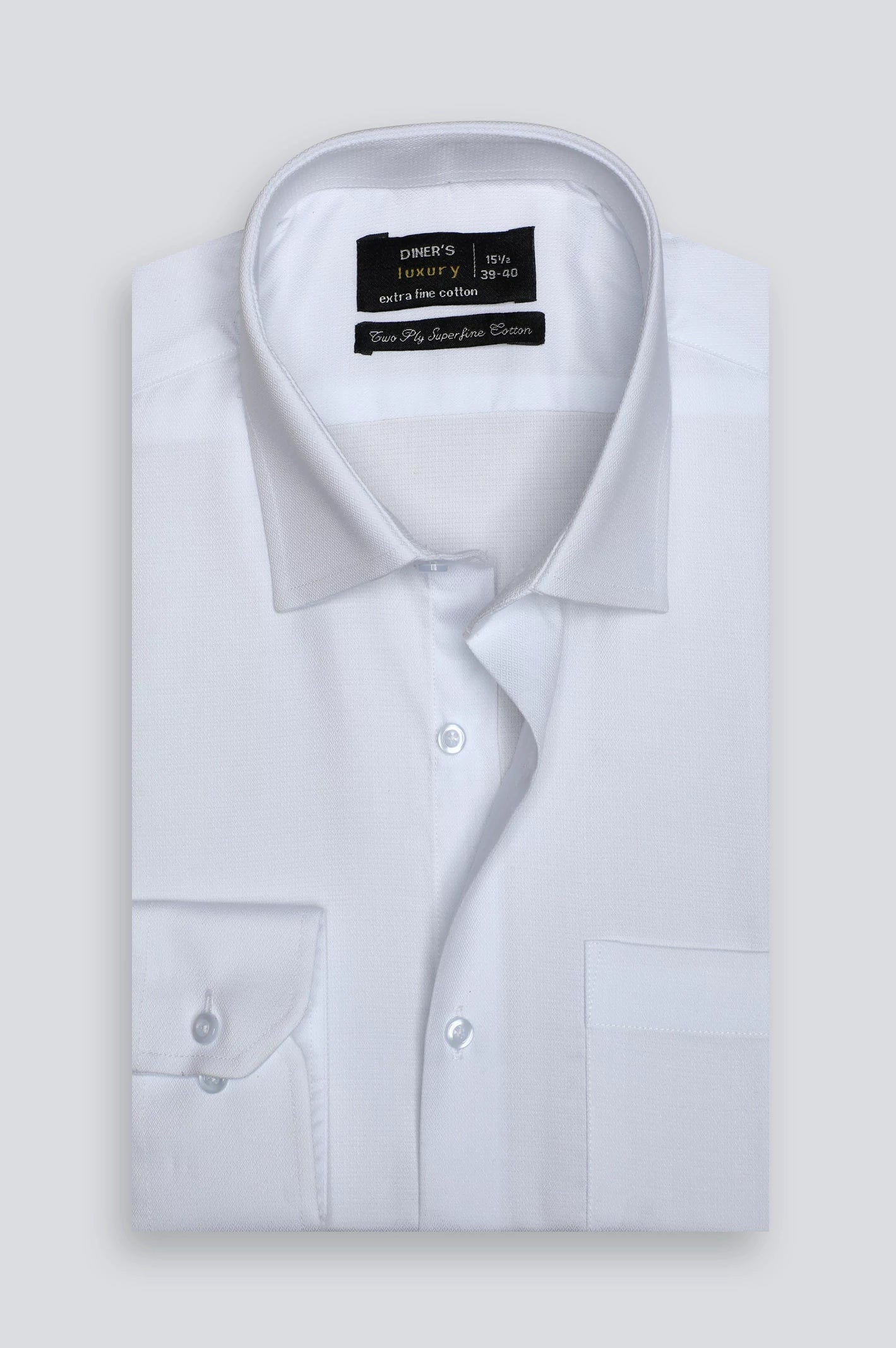White Textured Formal Shirt - Image 4