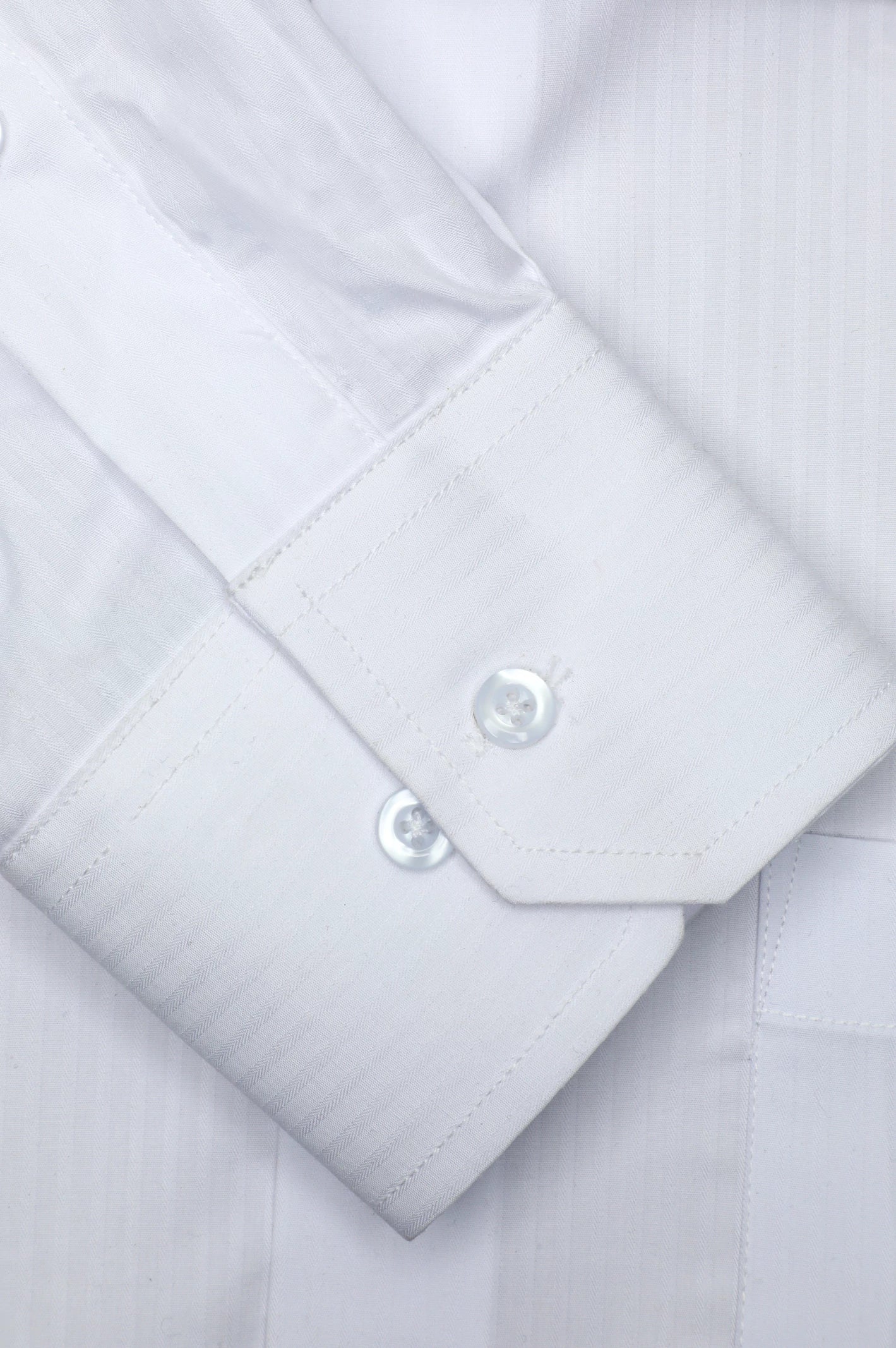 White Textured Formal Shirt - Image 3