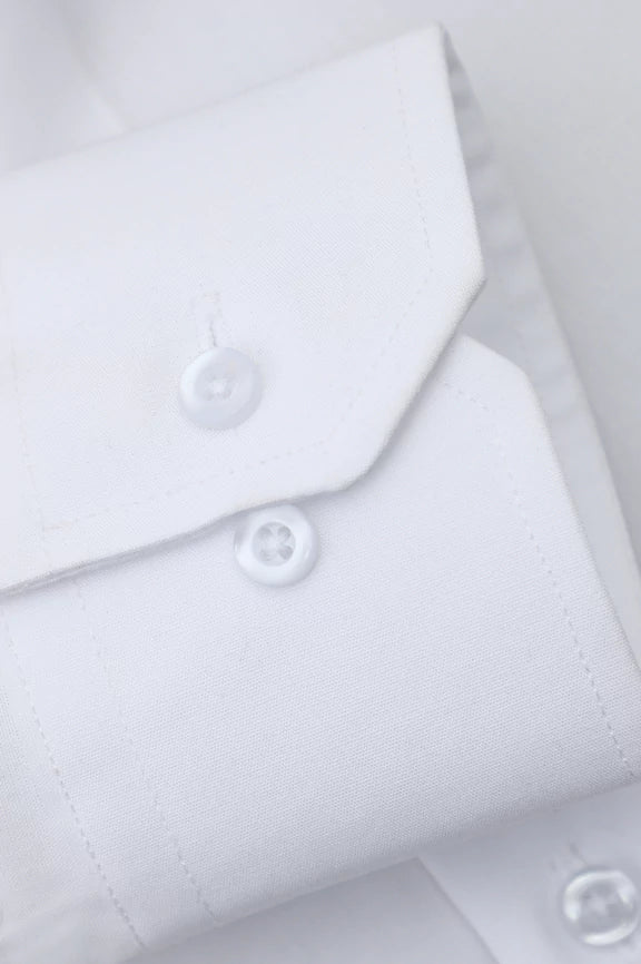 White Plain Formal Shirt - Image 3