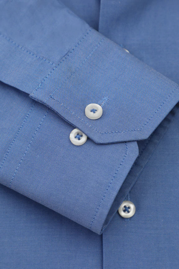 Blue Self Formal Shirt - Image 3
