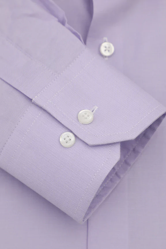 Purple Self Textured Formal Shirt - Image 3