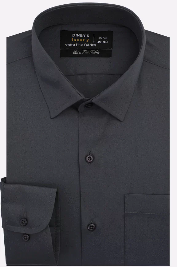 Grey Self Twill Formal Shirt