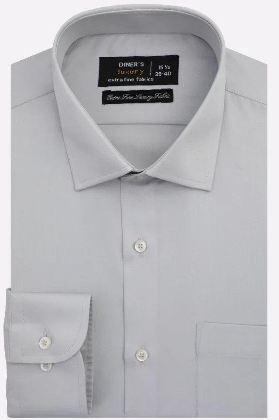 Light Grey Self Twill Formal Shirt