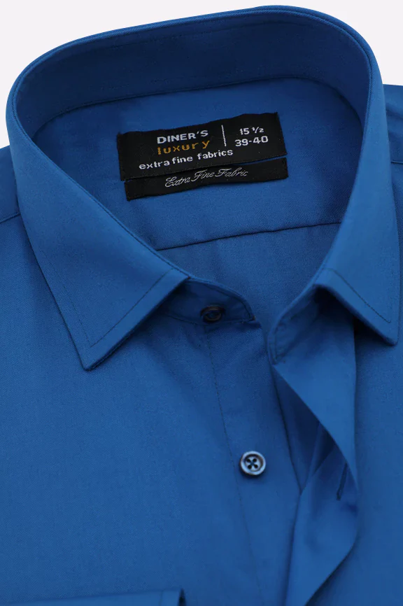 Teal Self Twill Formal Shirt - Image 2