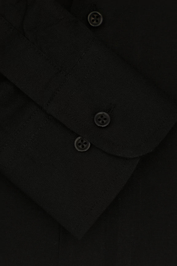 Black Self Textured Formal Shirt - Image 3