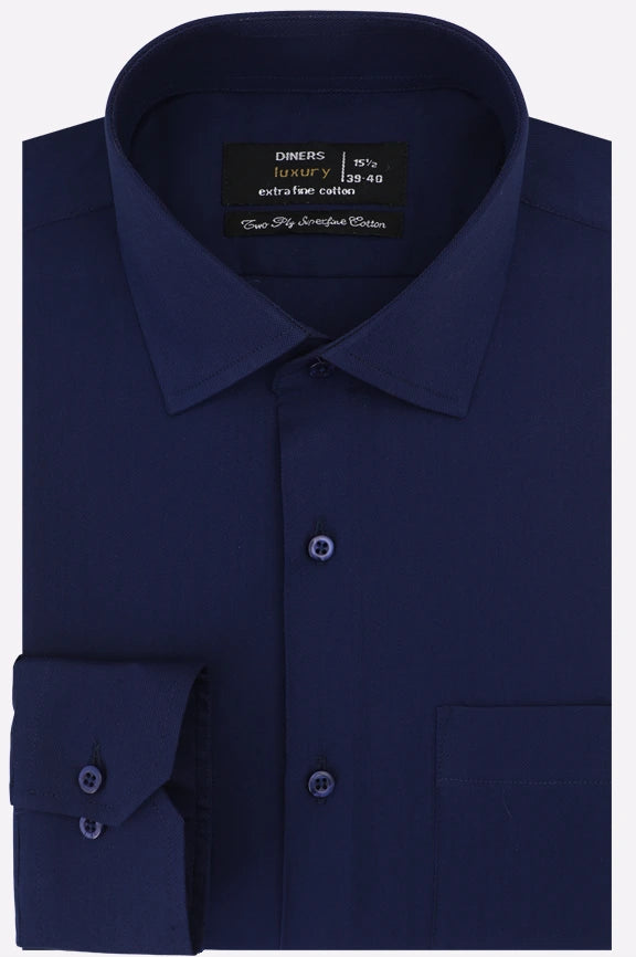 Navy Blue Dobby Formal Shirt