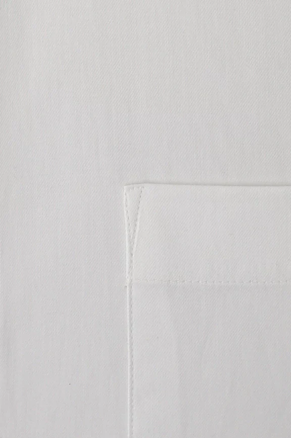 White Twill Self Textured Formal Shirt - Image 4