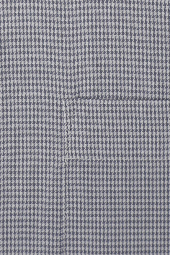 Grey Houndstooth Check Formal Shirt - Image 4