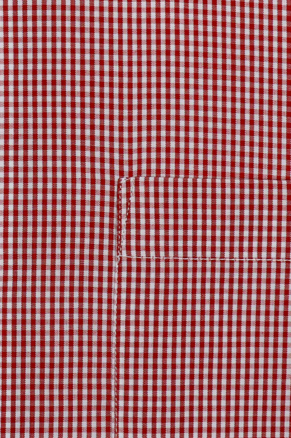 Red Mini-Check Formal Shirt - Image 4