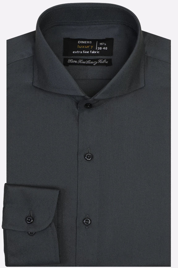 Dark Grey Dobby Formal Shirt