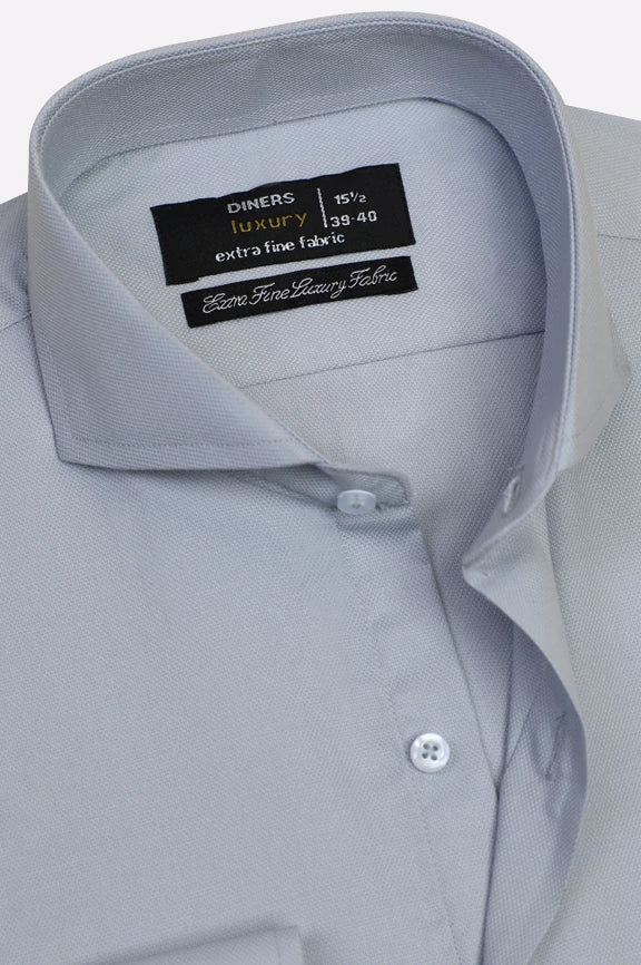 Light Grey Dobby Formal Shirt - Image 2