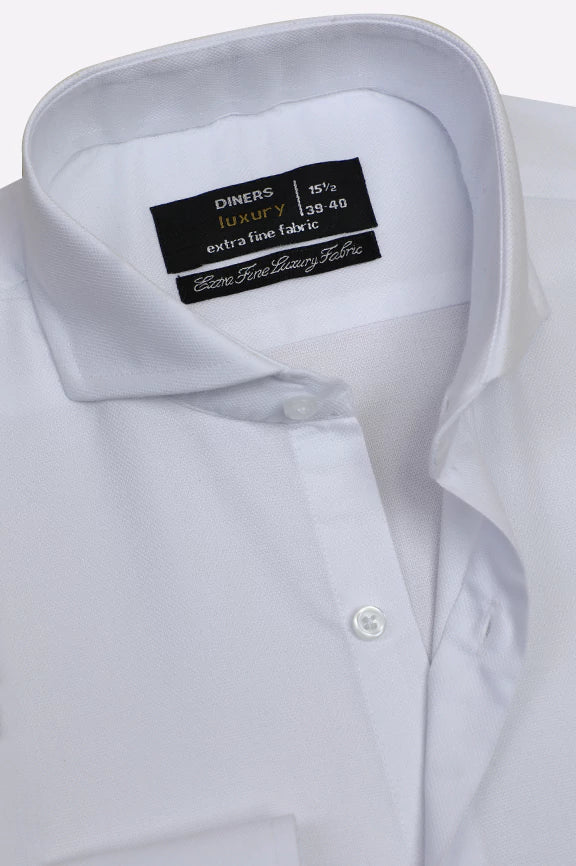 White Dobby Formal Shirt - Image 2