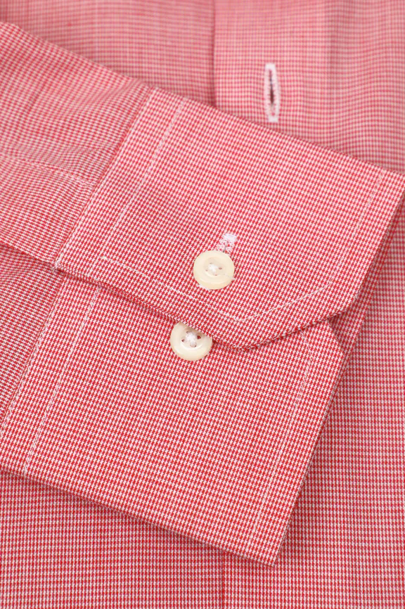 Red Self Textured Formal Shirt - Image 3