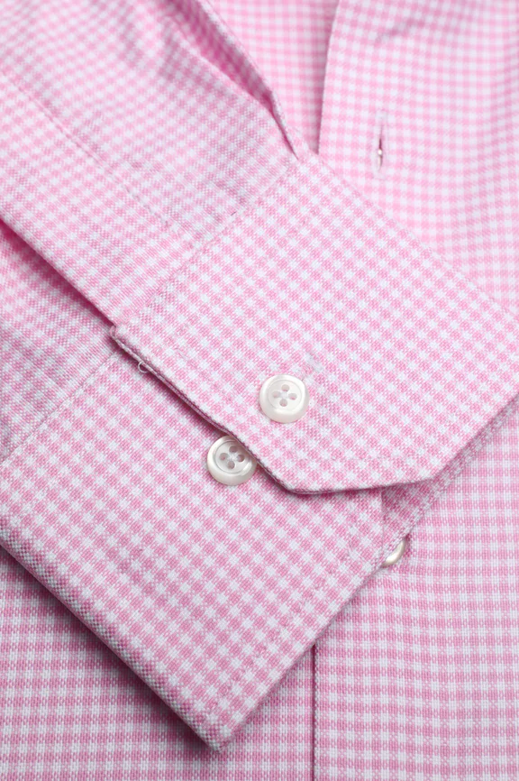Pink Mini-Check Formal Shirt - Image 3