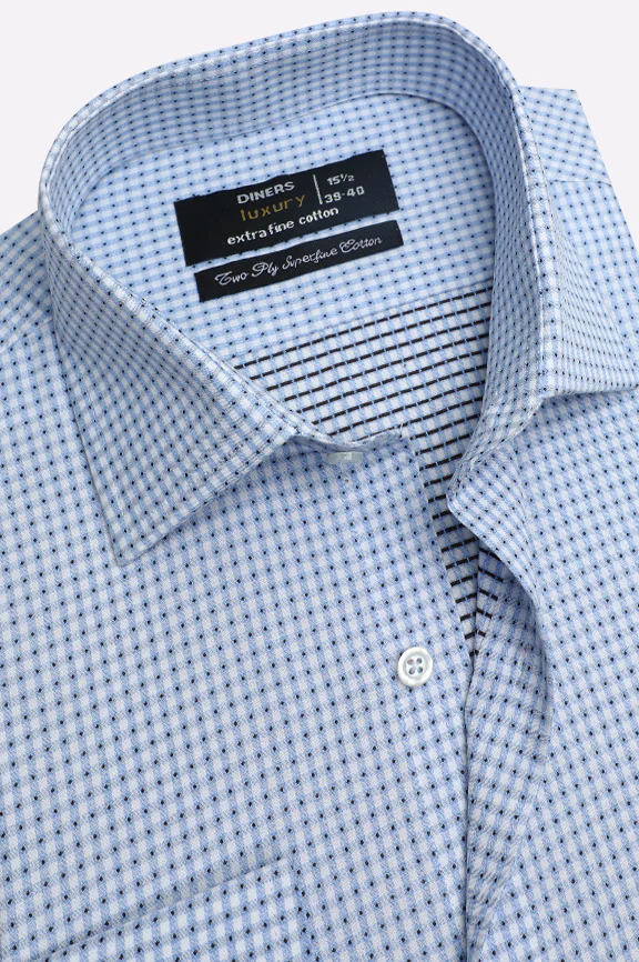 Blue Check Formal Shirt - Image 2