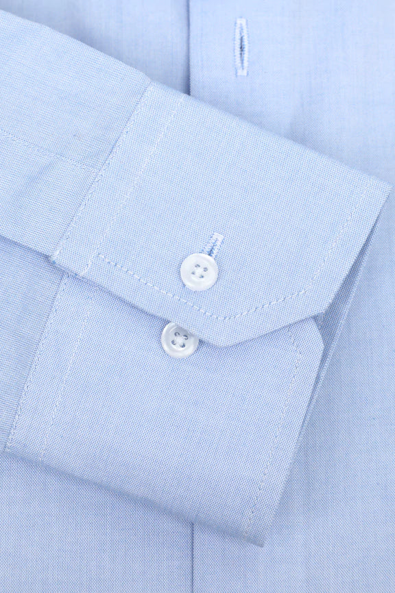 Sky Blue Self Formal Shirt - Image 3