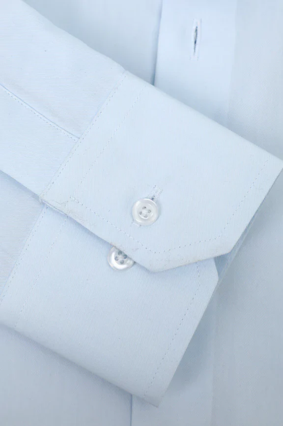Sky Blue Self Formal Shirt - Image 3