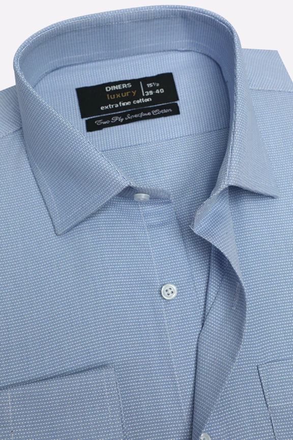 Sky Blue Dobby Formal Shirt - Image 2
