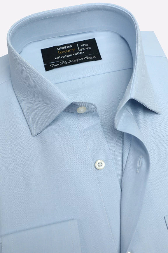 Sky Blue Dobby Formal Shirt - Image 2