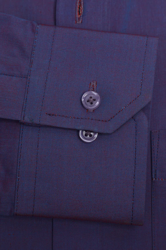 Purple Dobby Self Formal Shirt - Image 3