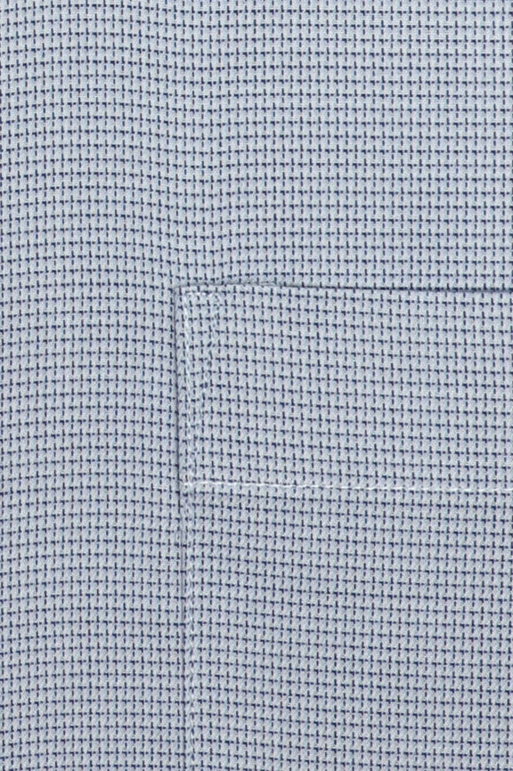 Blue Dobby Self Formal Shirt - Image 4