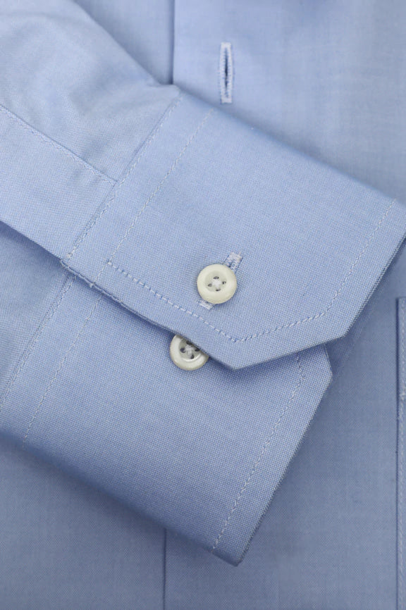 Sky Blue Self Formal Shirt - Image 3