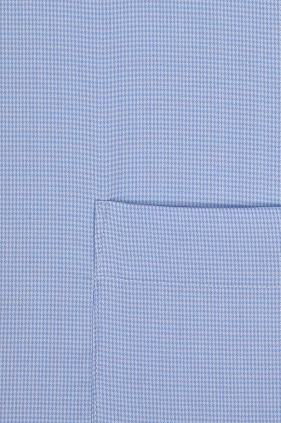 Sky Blue Houndstooth Check Formal Shirt - Image 4